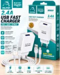 شاحن سريع Dolphin DC02V مع كابل Type-C - 2.4A 1