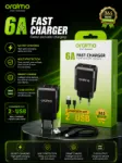 شاحن Oraimo 6A سريع مع منفذين USB وكابل Micro USB 1