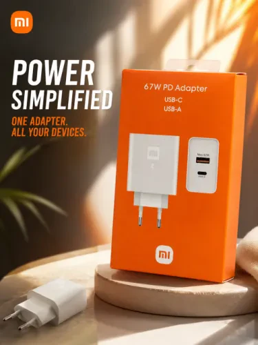 ⚡ شاحن شاومي Xiaomi 67W PD Adapter – قوة وسرعة لجميع أجهزتك