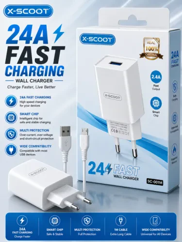 X-SCOOT SC-001M V8 Fast Wall Charger