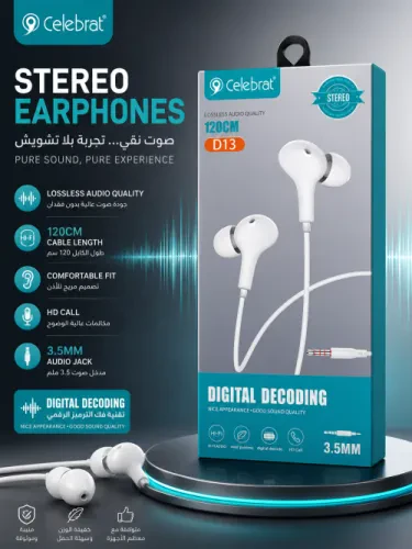 Celebrat D13 Stereo Earphones