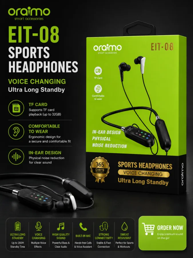 سماعة Oraimo EIT-08 الرياضية