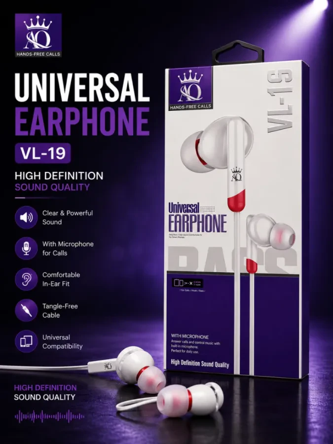 سماعة Universal Earphone VL-19