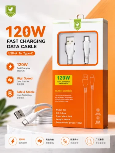 🔋 كابل شحن سريع XOOXI USB-A إلى Type-C بقدرة 120W