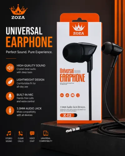 🎧 سماعات ZOZA Universal Earphone Z-12