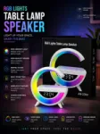 صب طاولة RGB 2304 مع سماعة بلوتوث وشاحن لاسلكي وساعة رقمية 1