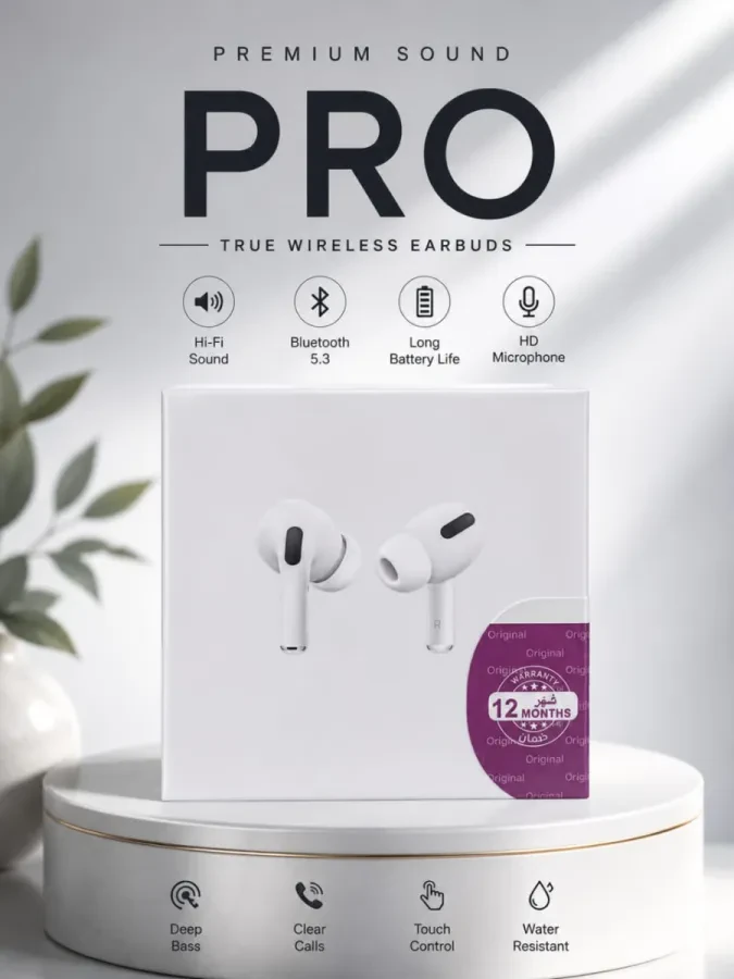 🎧 PRO True Wireless Earbuds – جودة احترافية في كل لحظة