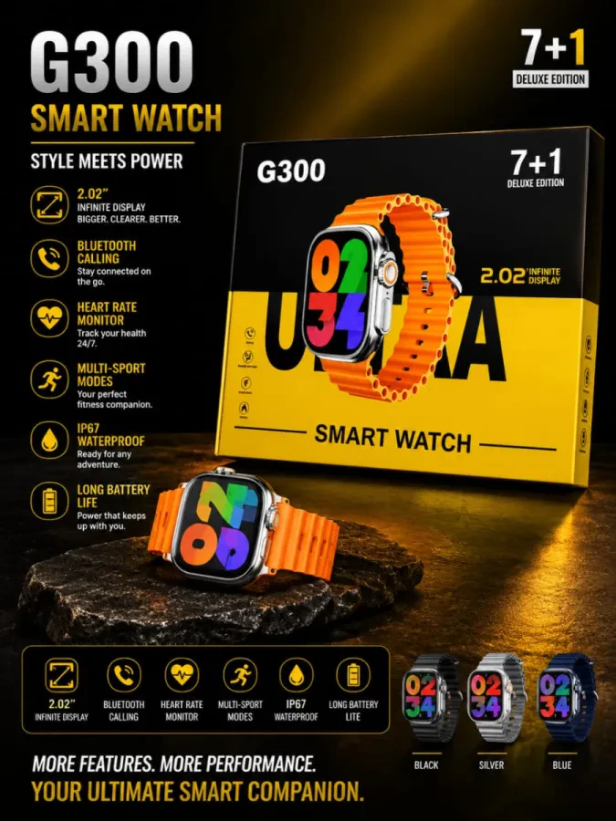 ⌚ ساعة G300 Smart Watch – الإصدار 7+1 Deluxe
