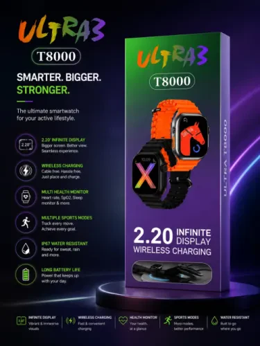 ⌚ ساعة Ultra 3 T8000 الذكية