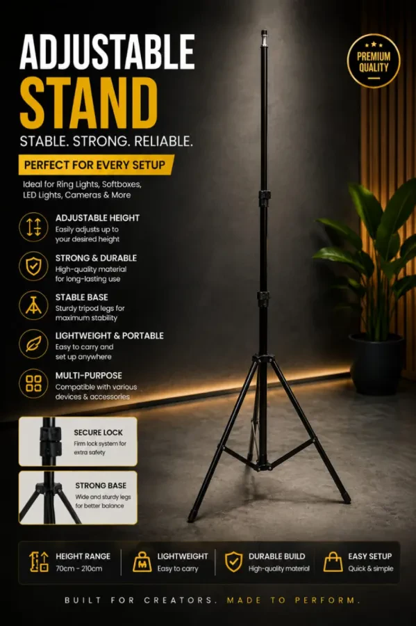 حامل إضاءة وكاميرا قابل للتعديل (Adjustable Stand)