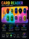 💾 قارئ بطاقات ذاكرة USB 3.1 – سرعة فائقة ونقل بيانات بكل سهولة 1