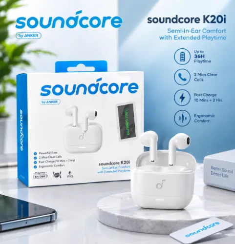 Soundcore K20i by Anker – ايربود Semi-In-Ear