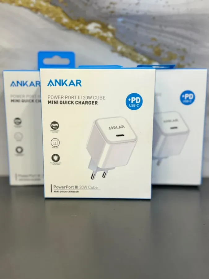 ⚡ شاحن ANKAR PowerPort III 20W Cube – شحن سريع PD