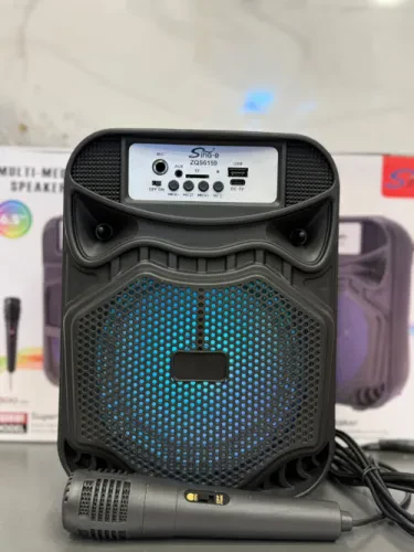 سماعة بلوتوث محمولة بإضاءةZQS-6159 LED مع ميكروفون
